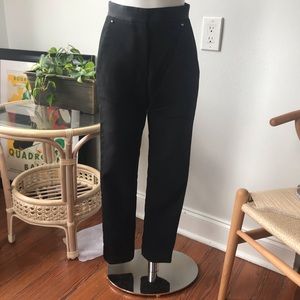 Black high waisted tuxedo dress pants